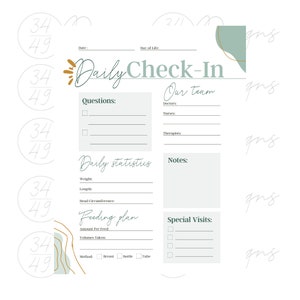 Dagelijkse check-in op de NICU (digitaal afdrukbaar)