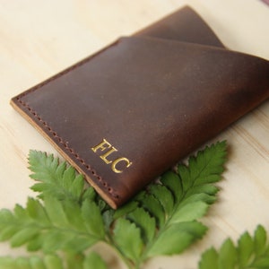 Slim Leather Monogrammed Men’s Wallet