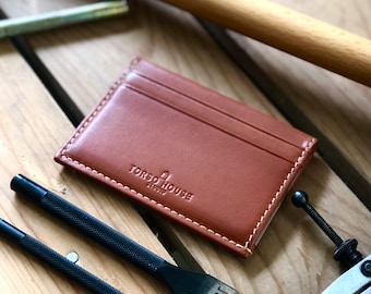 Regalo para hombre Cartera de cuero delgada personalizada