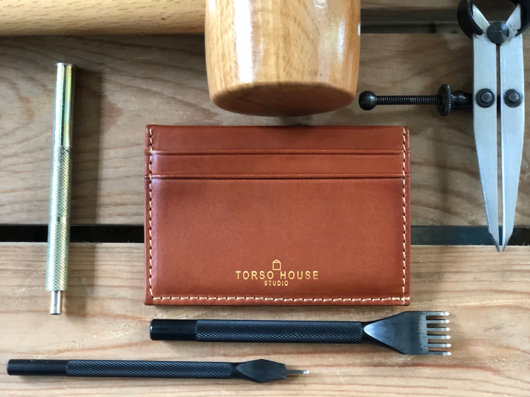 Personalized Slim Leather Wallet Monogrammed - Etsy