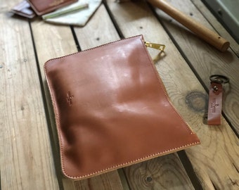 Lederen portemonnee envelop etui