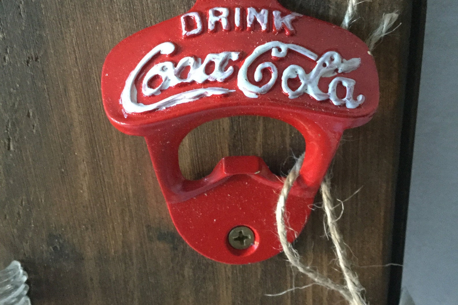 Coca Cola Bottle Opener//wall Mounted Bottle Opener//bbq Etsy
