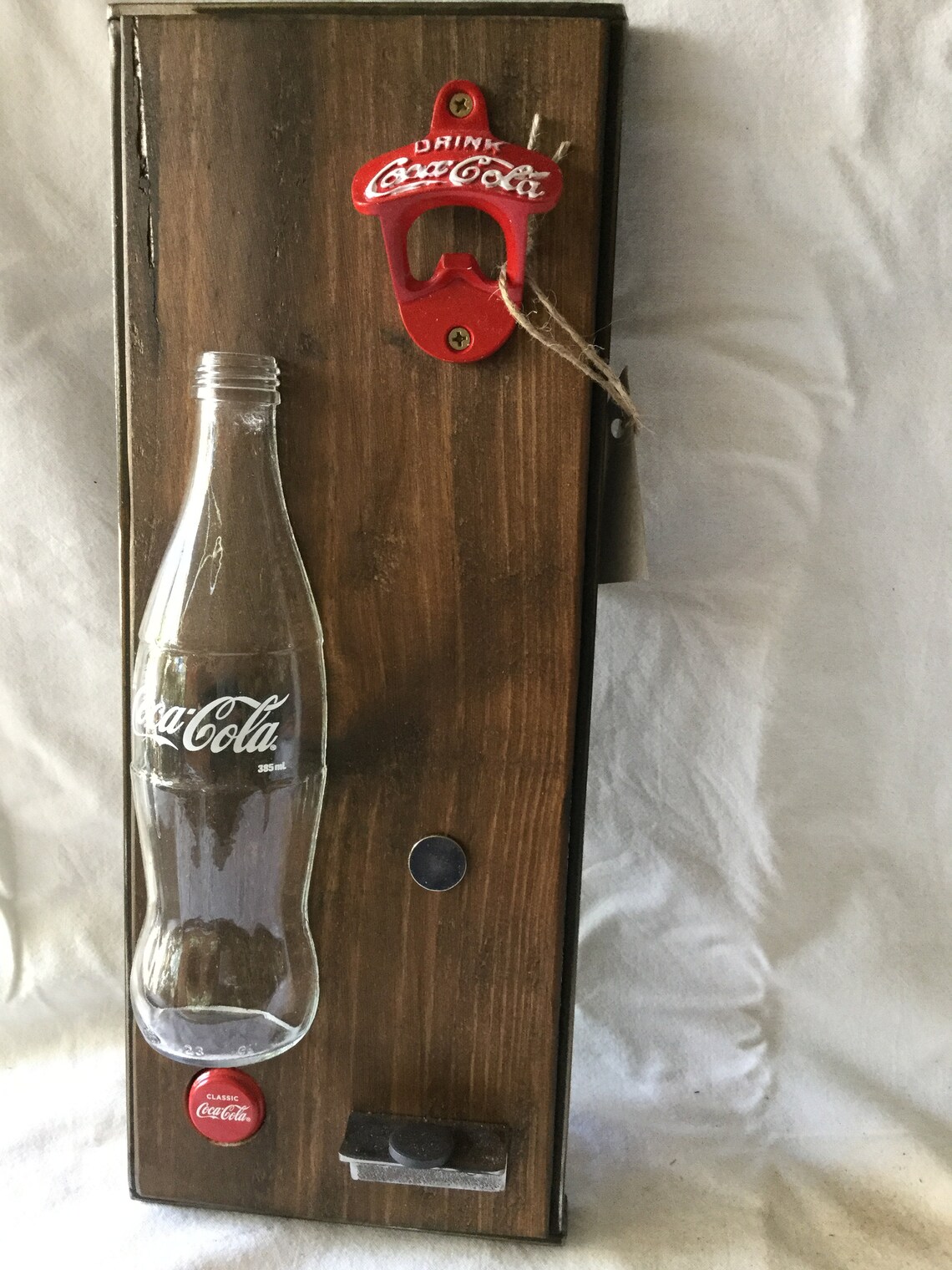 Coca Cola Bottle Opener//wall Mounted Bottle Opener//bbq Etsy