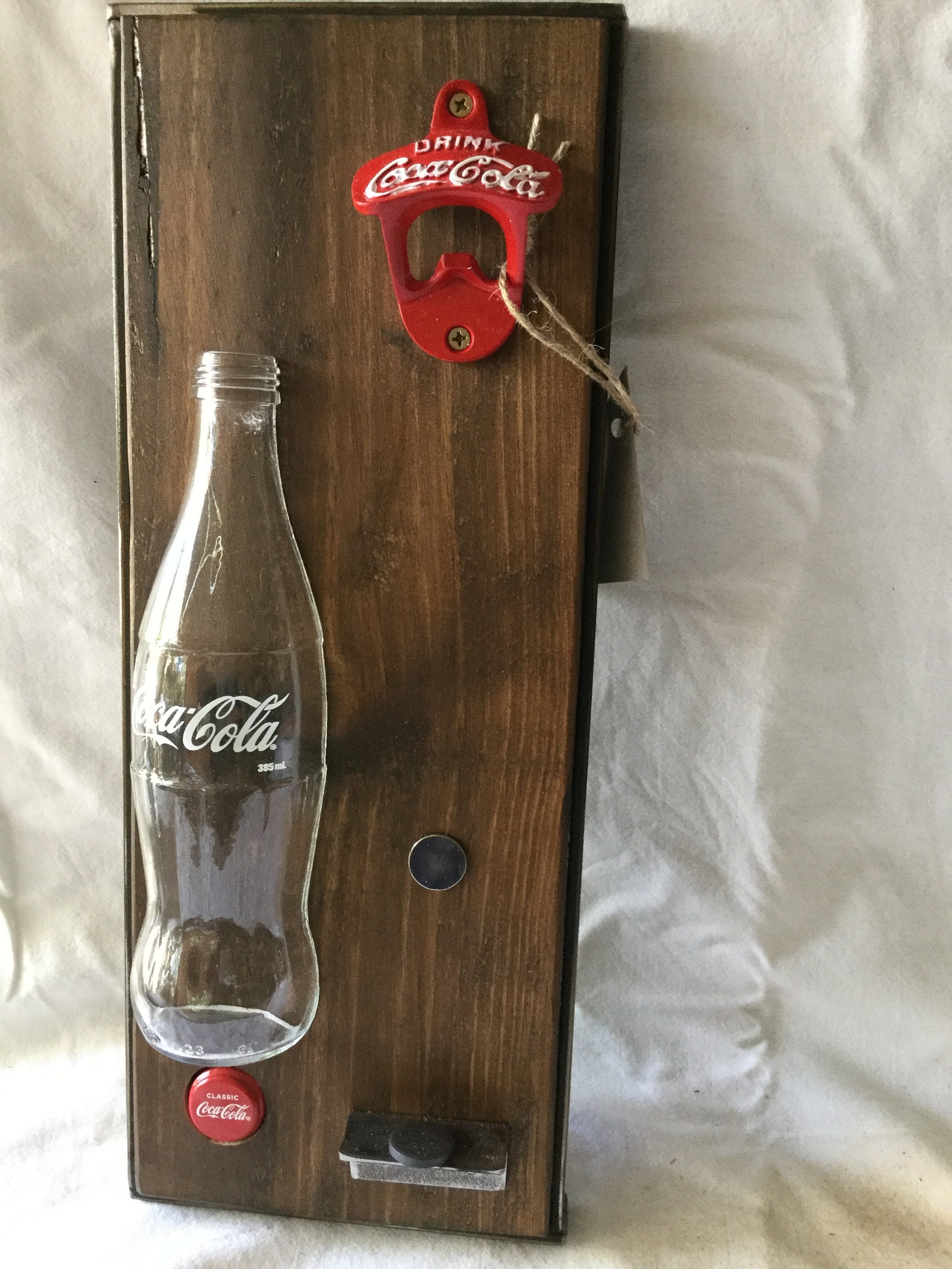 Coca Cola Bottle Opener//wall Mounted Bottle Opener//bbq Etsy