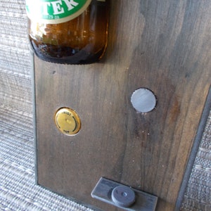 Bottle opener favourite beer brands//Wall mounted opener//BBQ accessory//Man Cave//Gift//Bar accessory image 6