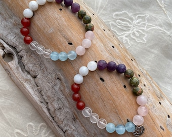Pulsera de apoyo para la FERTILIDAD Y EL EMBARAZO SALUDABLE, Equilibrio hormonal, relajación y tranquilidad, confianza, Facilita el parto, loto opcional