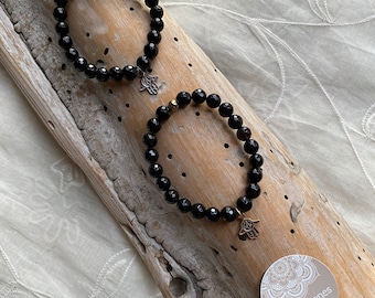 TOURMALINE PROTECTION bracelet, Grade A+ faceted cut tourmaline, Protection from negative energy, Brings positive energy, Raw tourmaline