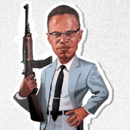 Malcolm X Sticker revolution X Black Lives Etsy
