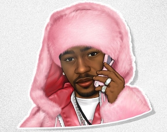 Cam'ron Sticker - Рэп-наклейка "Pink Mink", Гарлем, Дипломат...