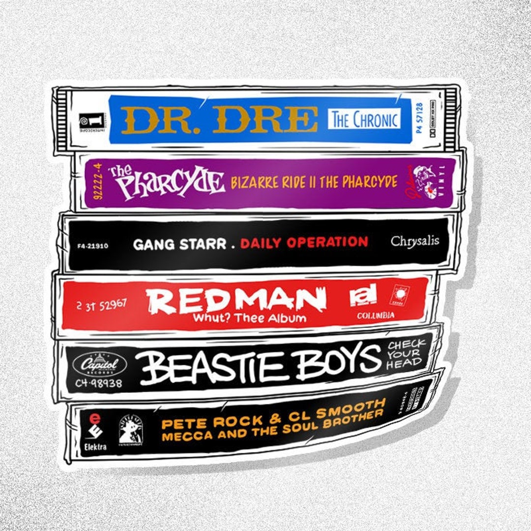 90s Rap Sticker 1992 Tapes Handillustrated Rap Etsy