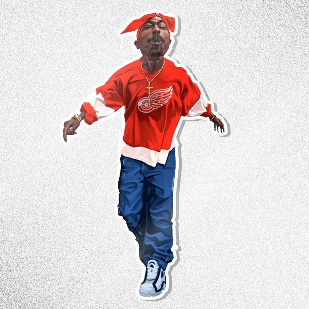 tupac red wings tee