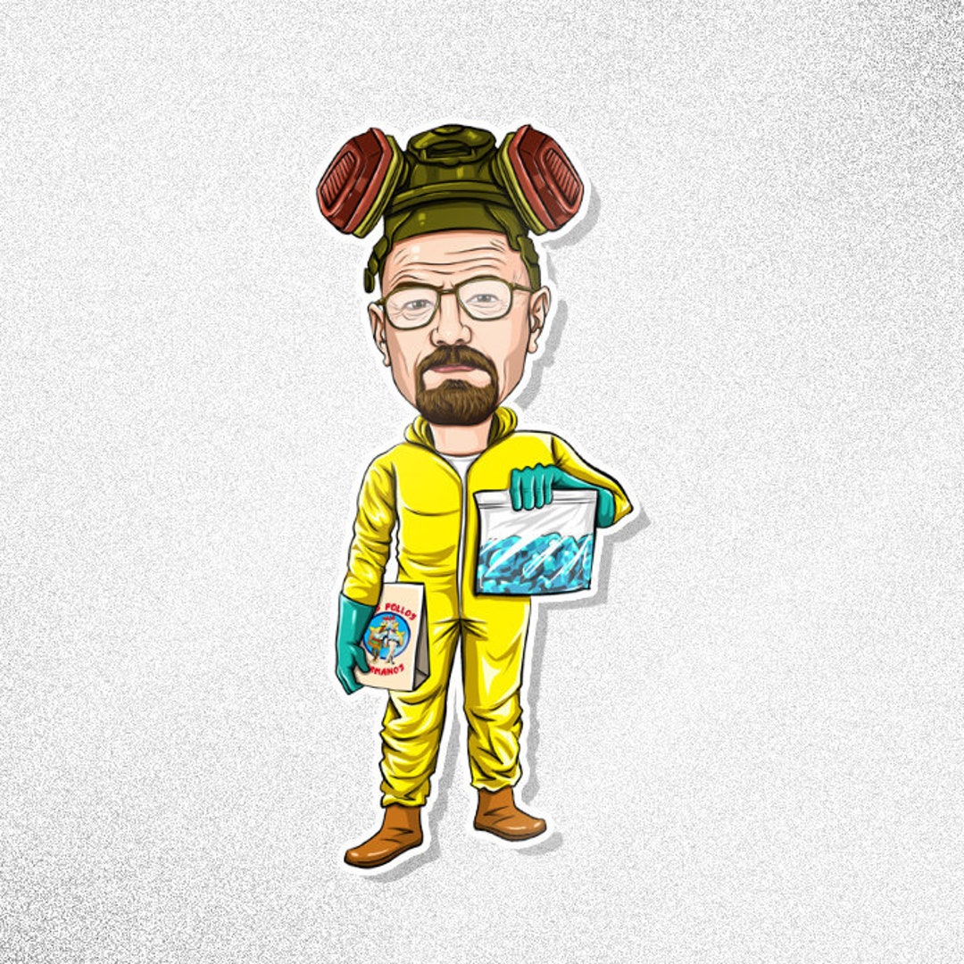 Walter White Sticker Mad Scientist Breaking Bad Etsy México