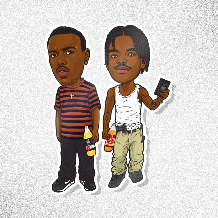 Cain & ODog from Menace II Society Sticker Liquor Etsy