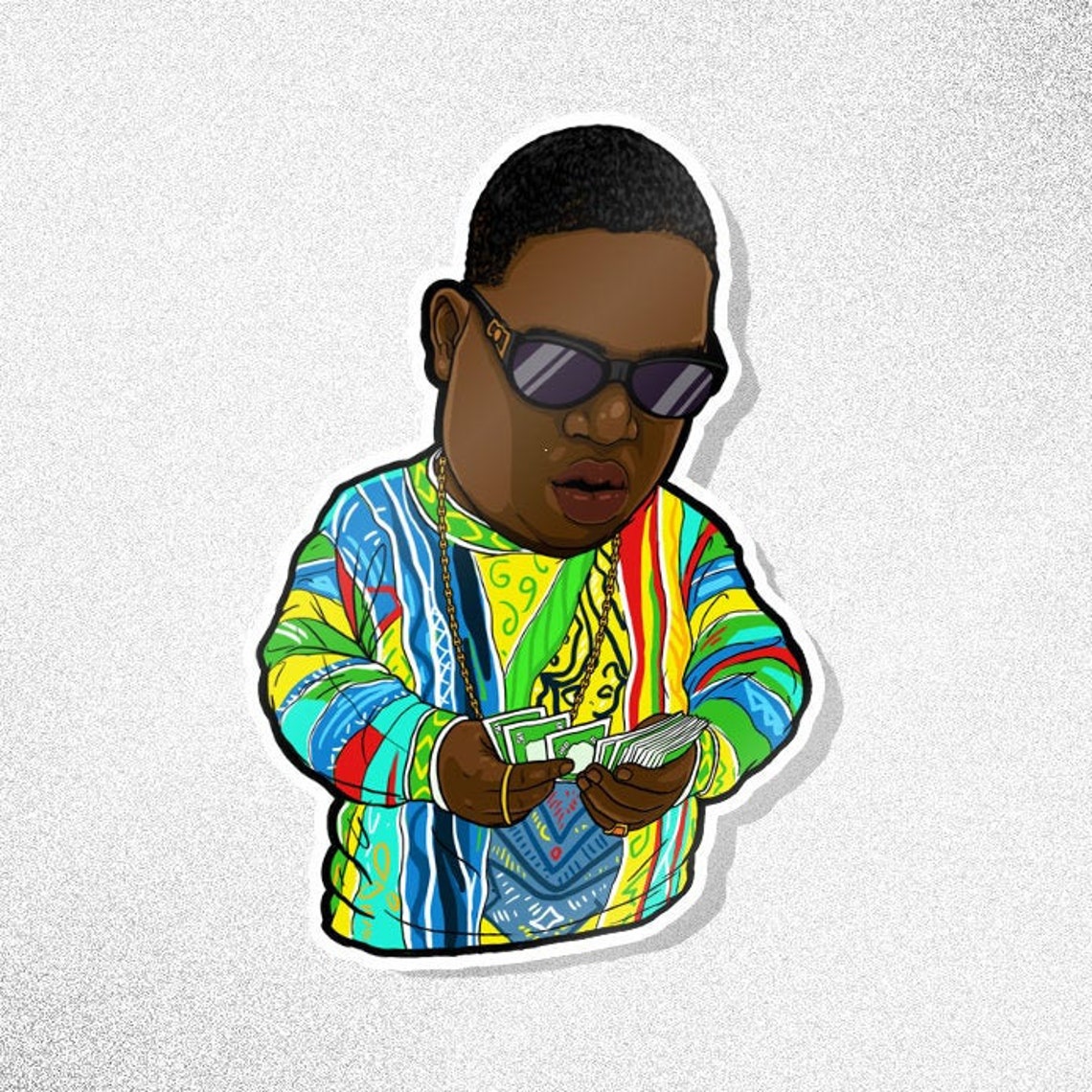 Biggie Smalls Sticker coogi Sweater Rap Etsy