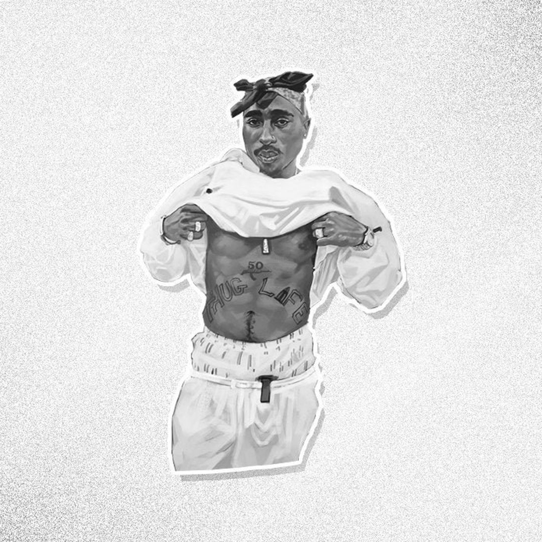 The thug Life Sticker Music Caricature Series - Etsy Hong Kong The thug Life Sticker Music Caricature Series - Etsy Hong Kong