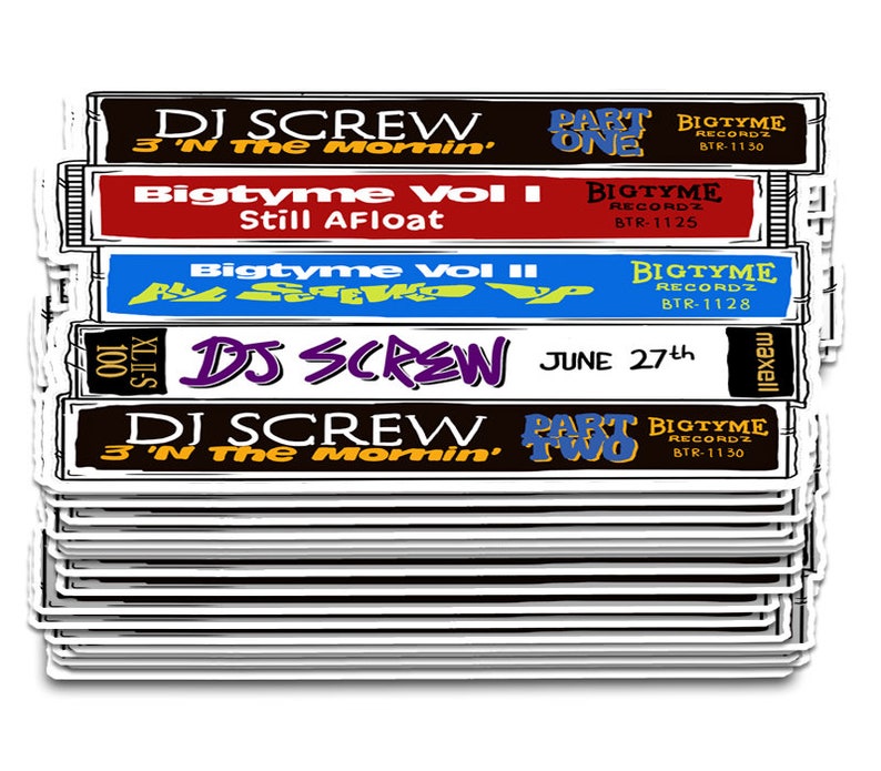 DJ Screw Sticker screw Tapes Handillustrated Etsy