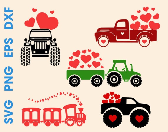 Download Heart truck SVG Truck hearts svg Jeep heart | Etsy