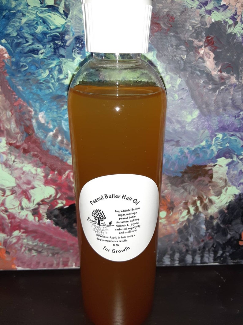 Peanut butter hair oil for growth 8oz Etsy