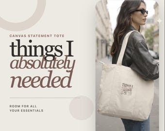 Canvas Statement Tote | Things I Absolutely Needed | Room For All Your Essentials | Fall Gift for Her