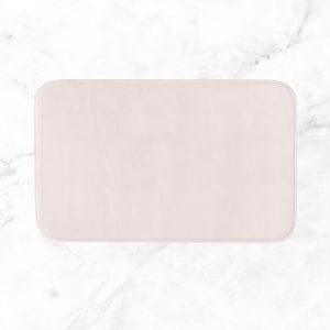 neutral bath mat light pink, petal pink rug, spa bathroom decor, soft memory foam mat, non slip bath rug, dorm room gift
