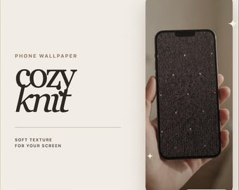 Phone Wallpaper Cozy Knit Soft Texture for Your Screen | Instant Download for iPhone and Android