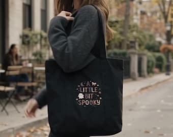 Cute Halloween Tote Bag Perfect for Trick or Treats or Fall Fashion | A Little Bit Spooky