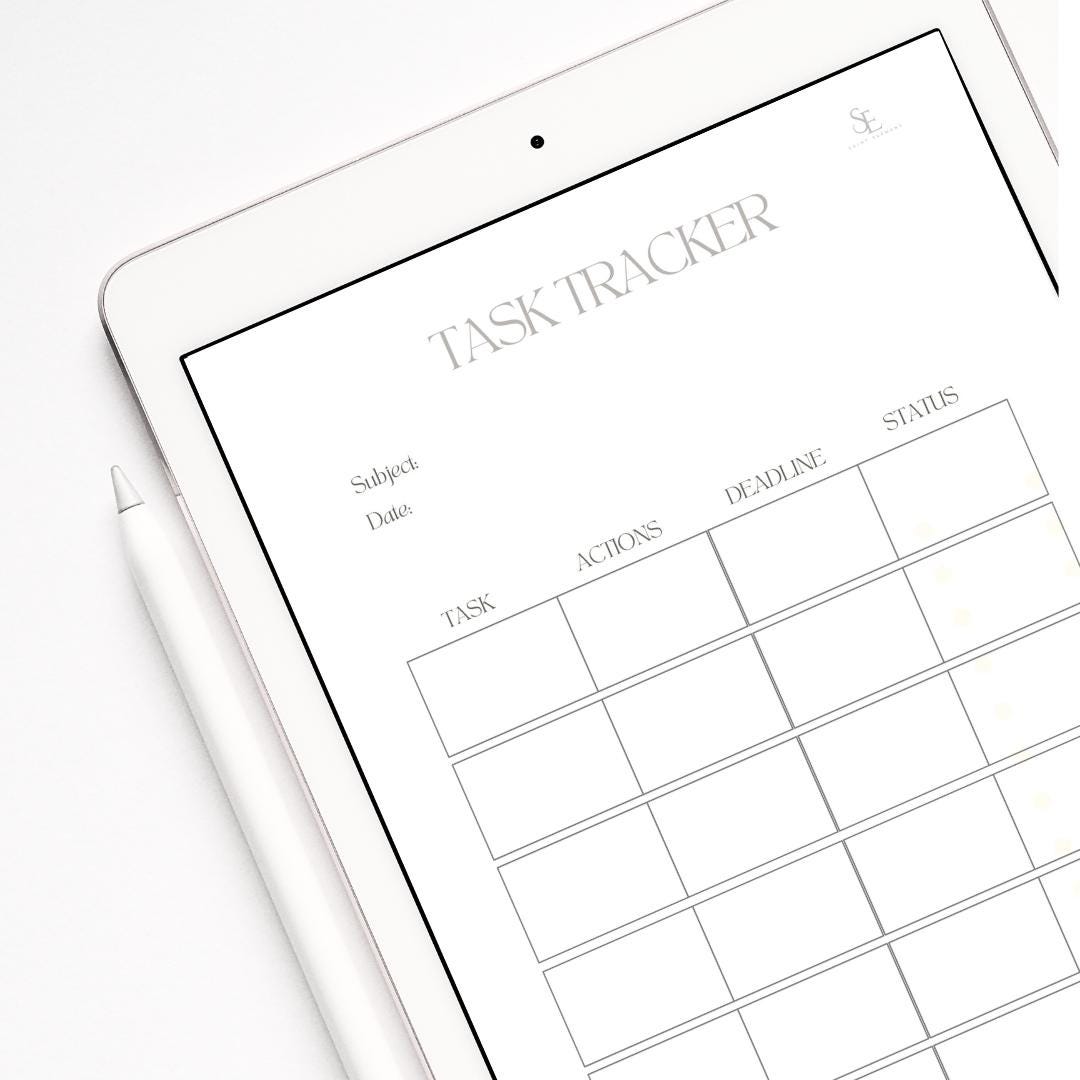 Pdf Planner Tasktracker Task Tracker Printable, Project Planner, Deadline and Status Sheet, to ...