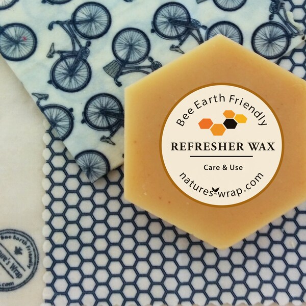 Beeswax Wrap DIY- Refresher Bar 90g- your recipe for Beeswax wraps-Canadian beeswax-resin-jojoba oil-Natural food wraps