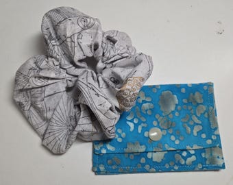 Compact Wallet and Scrunchie Set