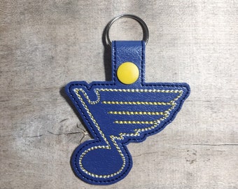 Blues keychain, Blues key ring, Blues key chain, Blues key fob, Blues hockey keychain, Hockey key ring, Blues hockey key fob, Blues hockey