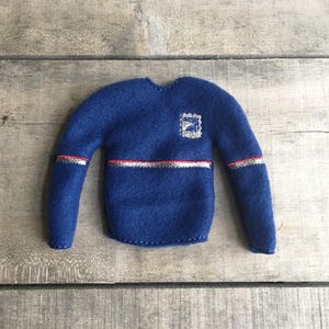 Elf sweater/holiday elf clothes/12&quot; doll sweater/doll clothing/elf sweatshirt/elf clothing/elf costume/elf mailman/postal worker