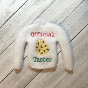 Elf sweater/holiday elf clothes/12” doll sweater/doll clothing/elf sweatshirt/elf clothing/elf costume