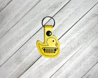 Duck Keychain, Duck Key Fob, Peace Love Off Road, Off Road Keychain, Duck Love, Ducked Keychain, Off Road Keychain, Peace Wave Keychain