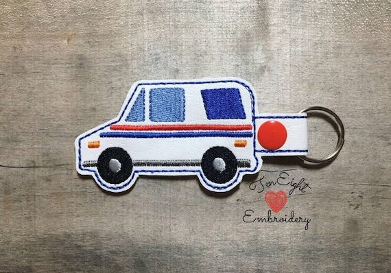 Mail Truck Key Chain Usps Keychain Postal Worker Gift Etsy