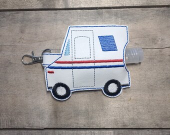 Mail Truck Hand Gel Holder, Usps hand gel holder, postal worker gift, postal truck hand gel holder, post office gift, mail gift