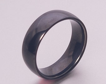 Black Zirconium ring, Hypoallergenic, Black Zirconium Ring, Mens Black Titanium Wedding Band, Mens Black Titanium Ring, Rings