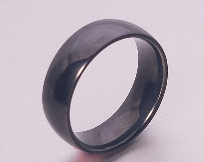 Black Zirconium ring, Hypoallergenic, Black Zirconium Ring, Mens Black Titanium Wedding Band, Mens Black Titanium Ring, Rings