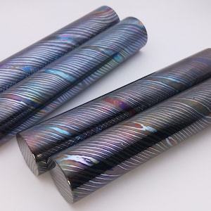 DoubleZr Mokume Titaniumrod, TiDamascus rod, 28 mm diameter