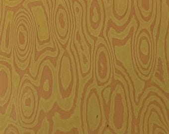 Mokume Gane copper sheet, two alloys circle pattern(red copper and brass copper), 3mm thickness,  one side pattern