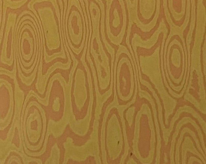 Mokume Gane copper sheet, two alloys circle pattern(red copper and brass copper), 3mm thickness,  one side pattern