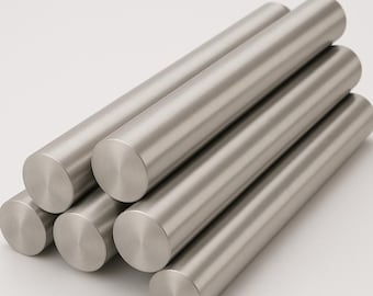 Zirconium Rod (Zr702), 26/28mm OD, Matte Metallic Gray Finish Compared to Black Titanium, Raw Material for Black Zirconium Jewelry Making