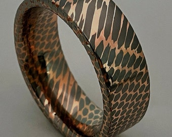 Superconductor ring, small NbTi wire, flat profile, 8mm width, polish