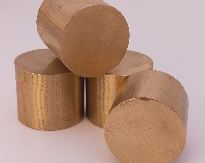 Mokume Gane Copper, Straight Pattern Round Rod for Ring Jewelry, three alloys, 28mm OD