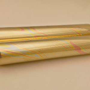 Mokume Gane Copper Round Rod – Twist Pattern, Three Alloys, for Wedding Ring Jewelry Making, Craft Material, 26mm/28mm/32mm Diameter