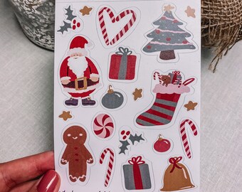 Christmas Sticker Sheet - Christmas Planner Stickers - Winter Stickers - Stickers -  Wrapping Paper - Christmas Tags