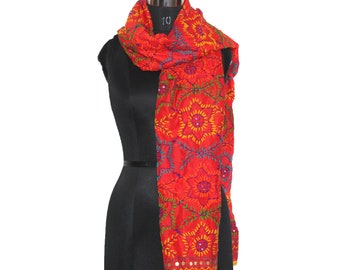 Phulkari scarf/phulkari dupatta/ chiffon scarf/ scarf/ multicolored scarf/ dupatta/ embroidered scarf/ gift scarf / gift ideas