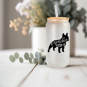 Personalized Breed Dog Mom Ear Glass, Custom Dog Glass, Dog Mom Gift, New Dog Gift, Dog Mom Glass, Dog Mom Cup, Dog Dad Cup, Iced Coffee Cup