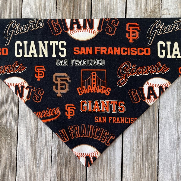 San Francisco Giants Bandana, Over the collar, world series, SF Giants, Baseball dog, Baseball fan, Baseball Season, no slip bandana