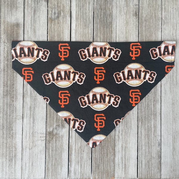 San Francisco Giants dog Bandana, Over the collar, world series, SF Giants, Baseball dog, Baseball fan, Baseball Season, no slip bandana