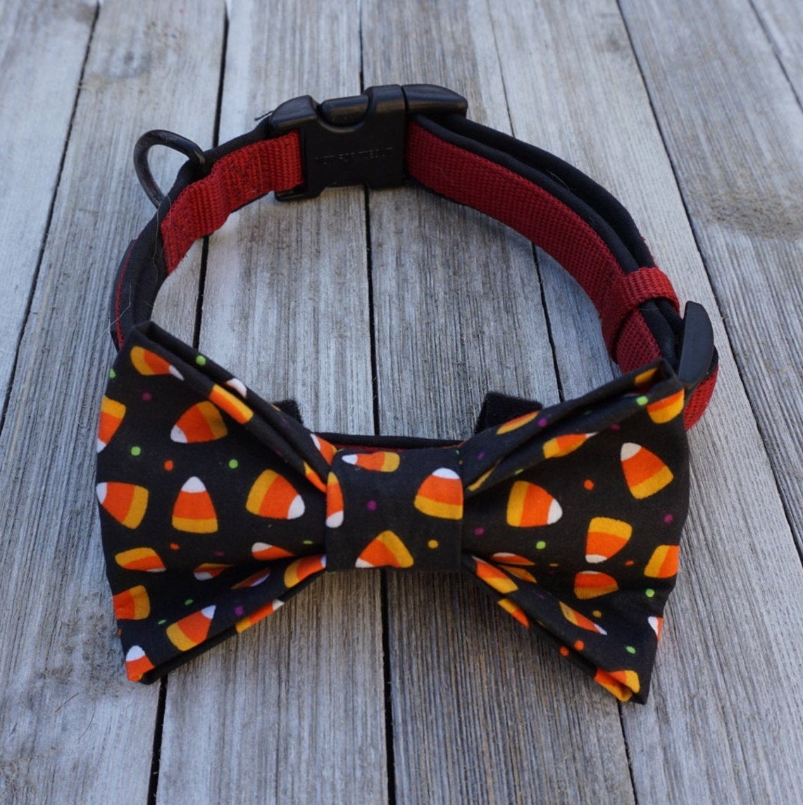 Candy Corn Dog Bowtie Halloween Dog Costume Collar Bowtie Etsy